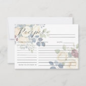 Weiße Pfingstrosen Blumen Elegante Rezeptkarte RSVP Karte (Vorderseite)