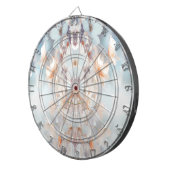 Weiße Pfirsichblume Dartscheibe (Vorderseite rechts)