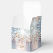 Weiße Pfirsichblume Geschenkschachtel (Geöffnet)