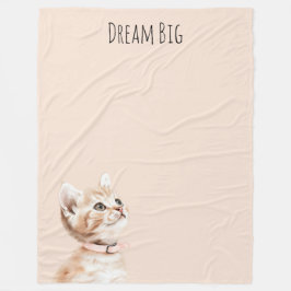 Weiße Pfirsichkatze Fleecedecke