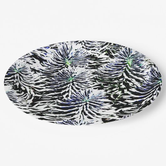 Weiße Pflanze Pappteller (Schrägansicht)