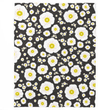 Weiße Pflaumen Fleece Blanket (3 Größen)