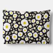 Weiße Pflaumen Großer Zipper Pouch Zubehörtasche (Vorderseite)