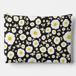 Weiße Pflaumen Großer Zipper Pouch Zubehörtasche