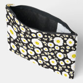 Weiße Pflaumen Großer Zipper Pouch Zubehörtasche (Offen)