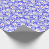 Weiße Pflaumen: HandGezeichnet Lila nahtlos Geschenkpapier (Ecke)