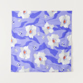 Weiße Pflaumen: HandGezeichnet Lila nahtlos Wandteppich (Vorderseite (Horizontal))