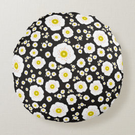 Weiße Pflaumen Rundkopfkissen Rundes Kissen