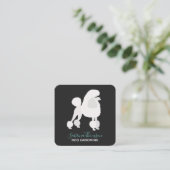 Weiße Pfütze Quadratische Visitenkarte (Stehend Vorderseite)