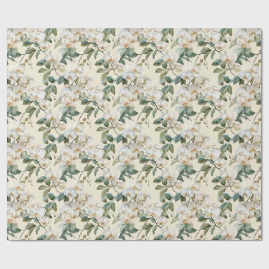 Weiße Phalaenopsis Orchid Geschenkpapier (Flach)