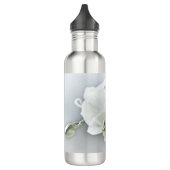 Weiße Phaleonopsis Orchid Edelstahlflasche (Links)