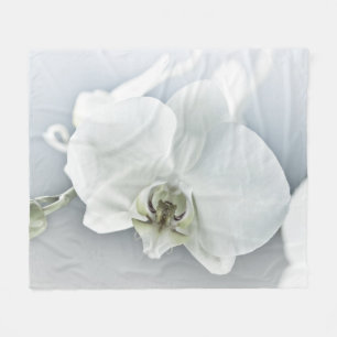 Weiße Phaleonopsis Orchid Fleecedecke