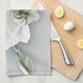 Weiße Phaleonopsis Orchid Geschirrtuch (Viertel Falte)