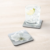 Weiße Phaleonopsis Orchid Getränkeuntersetzer (Rechte Seite)