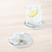 Weiße Phaleonopsis Orchid Getränkeuntersetzer (Seite)