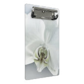 Weiße Phaleonopsis Orchid Mini Klemmbrett (Schrägansicht)