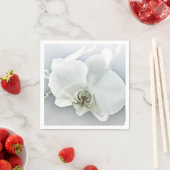 Weiße Phaleonopsis Orchid Serviette (Beispiel)