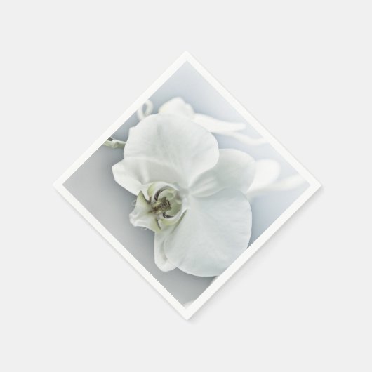 Weiße Phaleonopsis Orchid Serviette (Ecke)