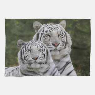 Weiße Phase, Bengal Tiger, Tigris Geschirrtuch
