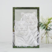 Weiße Phase, Bengalischer Tiger, Tigris Briefpapier (Stehend Vorderseite)