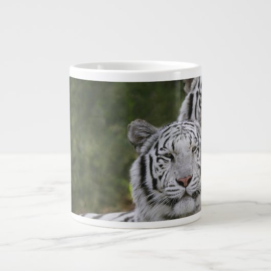 Weiße Phase, Bengalischer Tiger, Tigris Jumbo-Tasse (Vorderseite)