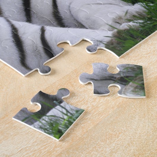 Weiße Phase, Bengalischer Tiger, Tigris Puzzle (Seite)