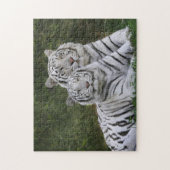 Weiße Phase, Bengalischer Tiger, Tigris Puzzle (Vertikal)