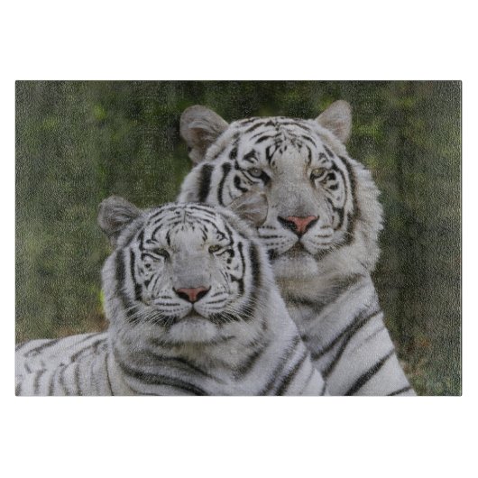Weiße Phase, Bengalischer Tiger, Tigris Schneidebrett (Vorderseite)