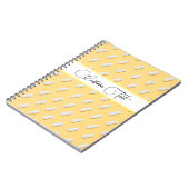 Weiße Pillen Muster Bright Fun Gelbe Medizin Notizblock (Linke Seite)