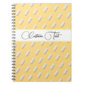 Weiße Pillen Muster Bright Fun Gelbe Medizin Notizblock (Vorderseite)