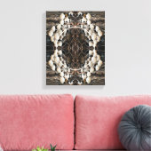 Weiße Pilze schaffen Ihr eigenes Foto Leinwanddruck (Insitu (Wohnzimmer))