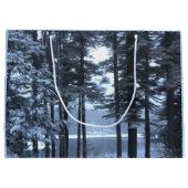 Weiße Pines in blauem Licht — Große Geschenktüte (Rückseite)