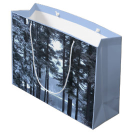 Weiße Pines in blauem Licht — Große Geschenktüte