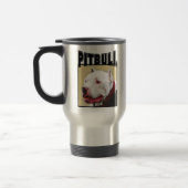 Weiße Pitbull Reise-Tasse Reisebecher (Links)