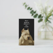 Weiße pitbull Visitenkarte (Stehend Vorderseite)