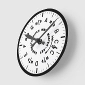 Weiße Pitch Runde Wanduhr (Winkel)