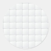 Weiße Platte Runder Aufkleber (Vorderseite)