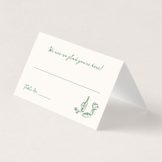 Weiße Platzkarte (Vorderseite)