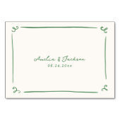 Weiße Platzkarte Tischnummer (Rückseite)