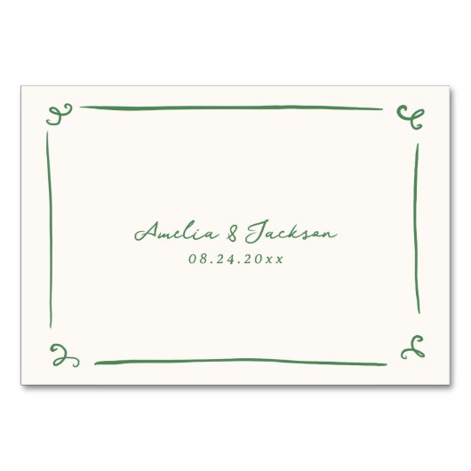 Weiße Platzkarte Tischnummer (Rückseite)