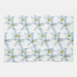 Weiße Plumeria Blooms Geschirrtuch