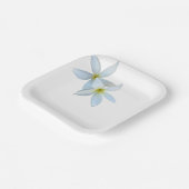 Weiße Plumeria Blooms Papierplatte Pappteller (Gewinkelt)