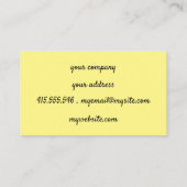 Weiße Plumeria-Blume auf grünem Pfefferminzboden Visitenkarte (Rückseite)
