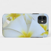 Weiße Plumeria-Blumen Case-Mate iPhone Hülle (Rückseite (Horizontal))