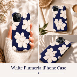 Weiße Plumeria Case-Mate iPhone Hülle