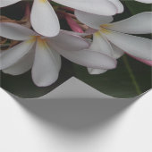 Weiße Plumeria Geschenkpapier (Ecke)