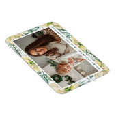 Weiße Poinsettia Blume Foto Magnet (Rechte Seite)