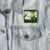 Weiße Poinsettias 1 - frohe Feiertage Button (Beispiel)