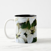 Weiße Poinsettias Zweifarbige Tasse (Links)