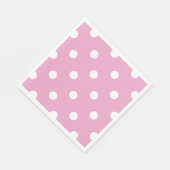 Weiße Polka auf rosa Papiertüchern; Größe wählen Serviette (Ecke)